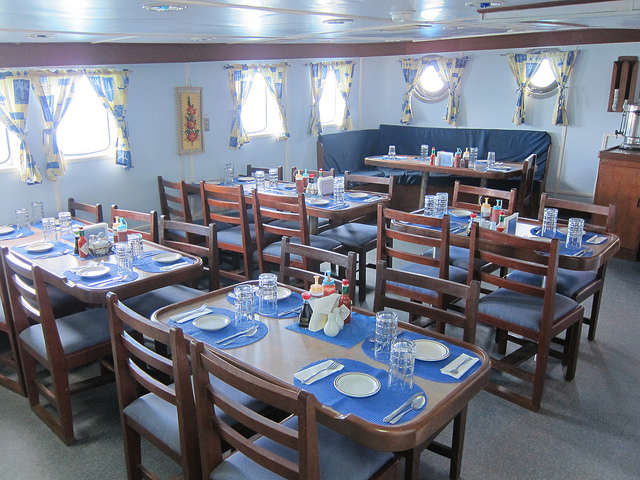 dining aboard SS Thorfinn