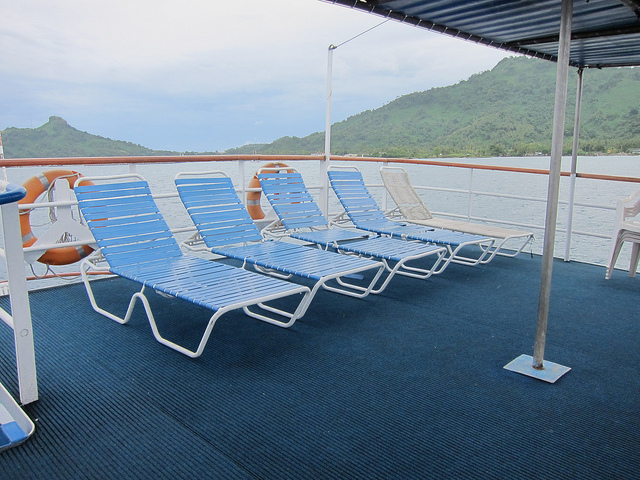 sun deck aboard SS Thorfinn