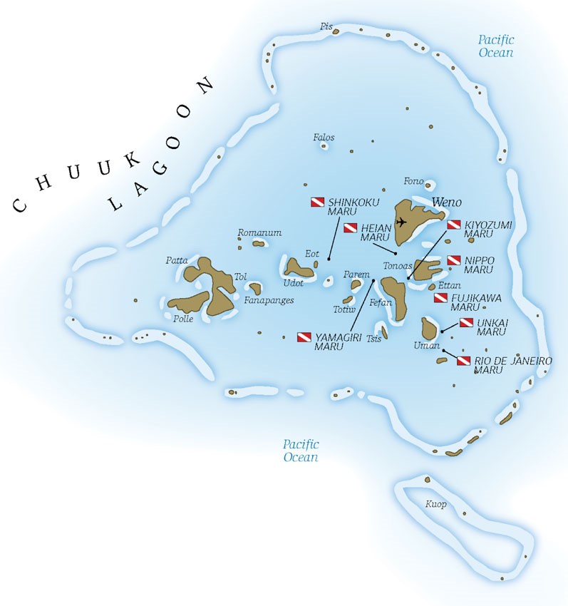 Chuuk Atoll, (also Known as Truk) in the Caroline Islands is infamous for i...